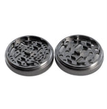 Grinder Black Leaf Aluminium Grey Black 5 piezas