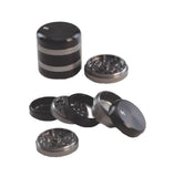 Grinder Black Leaf Aluminium Grey Black 5 piezas