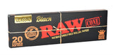 Raw Black Pre-rolled Cones 20 pzas King Size 109 mm