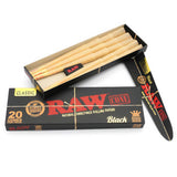 Raw Black Pre-rolled Cones 20 pzas King Size 109 mm