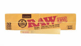 Raw Pre-rolled Cones Basic 32 pzas 1 1/4 y King Size