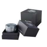Black Leaf Deep Engraving Grinder Silver