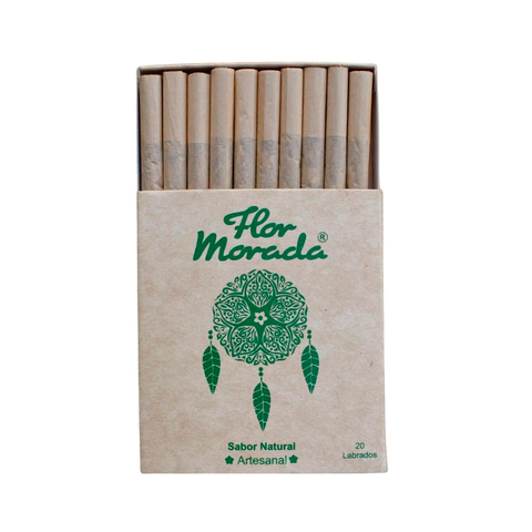 Cigarros Flor Morada Mezcla Natural 20 Labrados